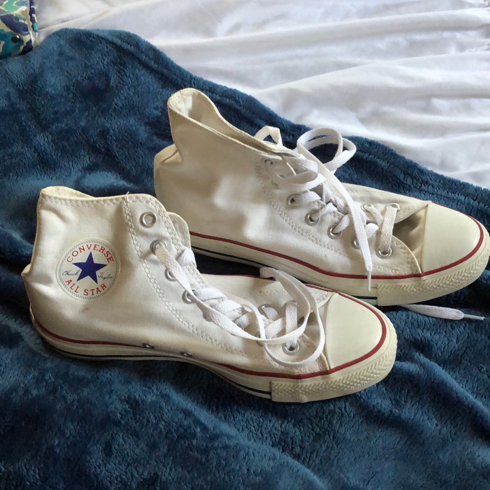 White classic high top converse